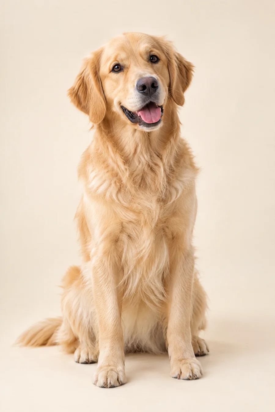 OS tanıtımındaki Golden Retriever portresi